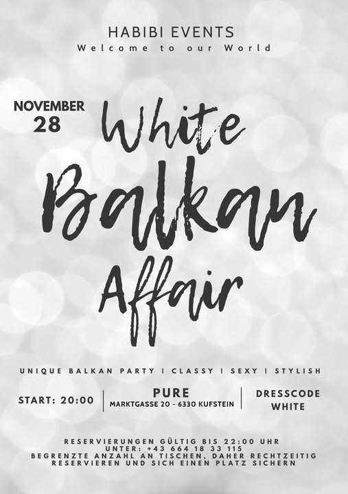 White Balkan Affair — Event Poster